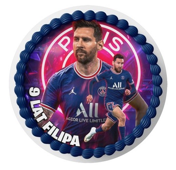 OPŁATEK NA TORT do 20cm PSG MESSI + GRATISY
