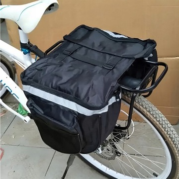TORBA ROWEROWA PODWÓJNA NA BAGAŻNIK DUŻA SAKWA TYLNA WODOODPORNA KUFER ETUI