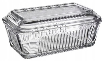 MASELNICA MASELNICZKA SZKLANA Z POKRYWKĄ POJEMNIK SZKLANY NA MASŁO