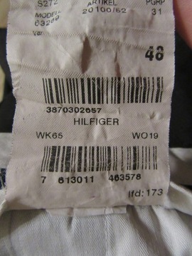 TOMMY HILFIGER męskie spodnie garniturowe wełna 48