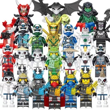 ZESTAW FIGURKI NINJAGO 24 SZTUK KLOCKI AKCESORIA