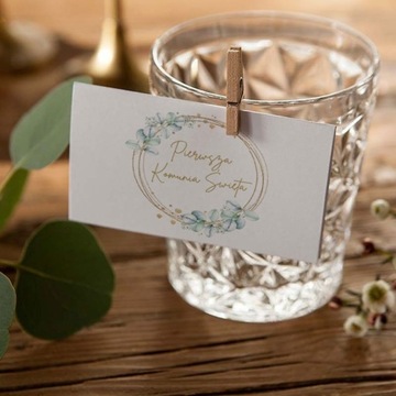 BILECIKI podziękowanie komunijne Wianuszek 10szt