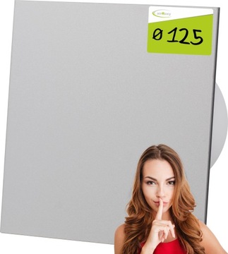 WENTYLATOR ŁAZIENKOWY Ø125 SZARY STANDARD