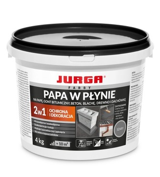 Papa w płynie OCYNK BLACHA DACHÓWKA 4 kg SZARA