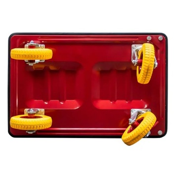 Транспортная тележка для складской платформы 450 кг, цельные ПОЛИУРЕТАНОВЫЕ КОЛЕСА