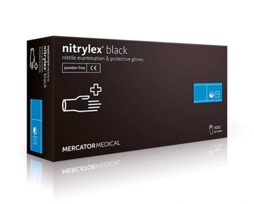 Rękawice nitrylowe Nitrylex Black op. 100 szt. czarne - M