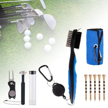 Przenośny zestaw do czyszczenia klubu golfowego 5 w 1 w kolorze niebieskim