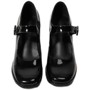 Czarne buty Mary Jane z ukrytym noskiem dla kobiet