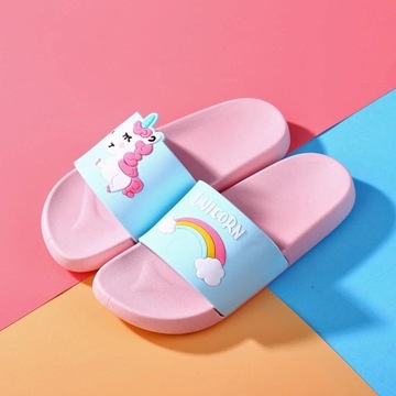 Детские радужные тапочки для мальчиков и девочек, мягкие и удобные, розовые для родителей и детей, 38–39 лет.