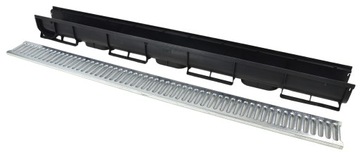 Канал СП1 Водоотвод тротуара, подъезда к гаражу, решётка стальная оцинкованная.