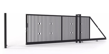 Brama Wjazdowa Przesuwna SKYROCKET BR.25.1.2 Ocynk RAL Antracyt 130x300 cm