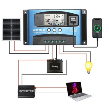 Приложение BLUETOOTH APP SOL MPPT 30A 12V 24V солнечный контроллер