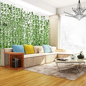 6x Sztuczny Bluszcz na Ścianę Balkon Roślina 12m