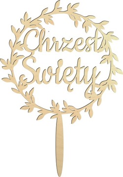 TOPPER TOPER NA TORT CHRZEST ŚWIĘTY