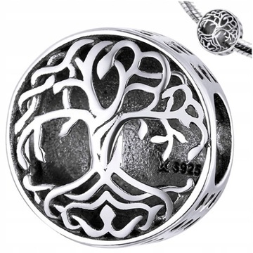 CHARMS DRZEWO KORZENIE srebro 925 koralik srebrny zawieszka charms pr 925