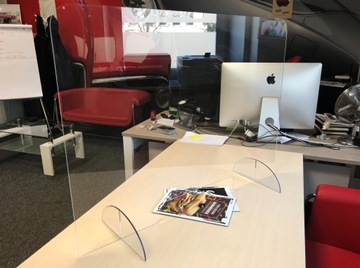 Крышка, стекло, оргстекло, антивирусная защита, 100х80см.