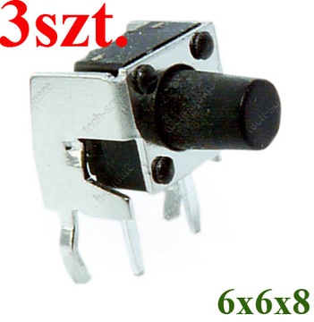 Microswitch mikro switch push button 90° 6x6x8