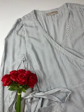 Damska bluzka koszulowa kopertowa rayon LOFT USA L