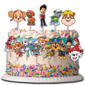 TOPPER PSI PATROL NA TORT BABECZKI POSTACI 16 sztuk
