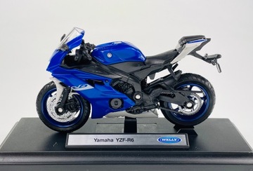 WELLY YAMAHA YZF-R6 1:18 Новая модель мотоцикла из металла