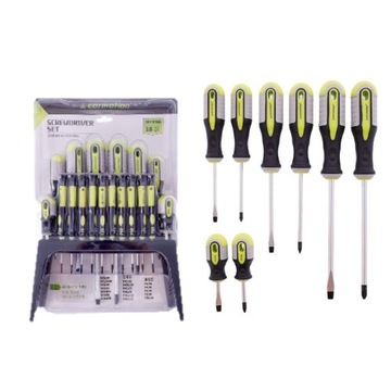 WKRĘTAKI ŚRUBOKRĘTY MAGNETYCZNE 18 SZT STOJAK