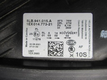 SKODA ENYAQ 5LB FULL LED SVĚTLO LEVÝ 5LB941015A