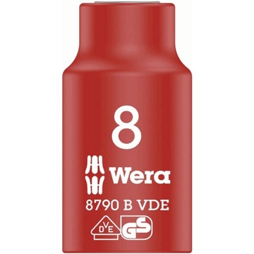 WERA nasadka VDE 8 mm 3/8 cala izolowana Zyklop 8790 B 05004952001