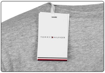 TOMMY HILFIGER KOSZULKA T-SHIRT V-NECK GREY r. XS