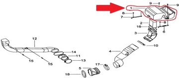 КОРПУС, КРЫШКА ВПУСКА ДВИГАТЕЛЯ Quad ATV TGB AVENGER 400cc OEM!
