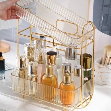 3 Tiers Desktop Organizer Rack Półka do przechowywania clear