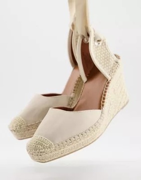 BUTY ESPADRYLE NA KOTURNIE DAMSKIE BEŻOWE 39 1SJJ