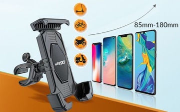 ПРОЧНЫЙ ДЕРЖАТЕЛЬ ДЛЯ ТЕЛЕФОНА, МОТОЦИКЛА, РУЛЯ, СКУТЕРА + СВЕТОДИОДНАЯ ЛАМПА