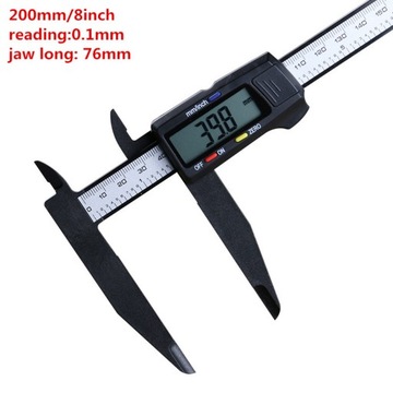 Szczęka o długości 200 mm Elektroniczna suwmiarka
