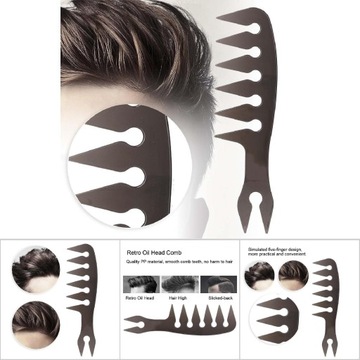 Przenośny męski grzebień fryzjerski do włosów