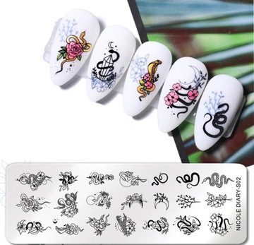 Пластина для штампов для ногтей NICOLE S02