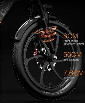 Rower elektryczny składany 500W 20Ah 35km/h 150km 20“ Damski/Mężczyzna