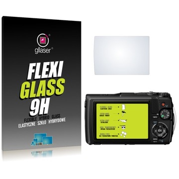 Szkło hybrydowe Gllaser FlexiGlass 9H OLYMPUS TG-7 / nie pęka w terenie