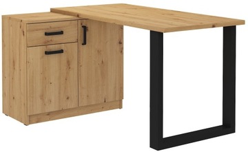 meble MALTA 130AR biurko + komoda dąb artisan