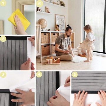 ZESTAW 2X MOSKITIERA NA DRZWI 80/90/100X210/220CM 3X MOSKITIERA NA OKNO