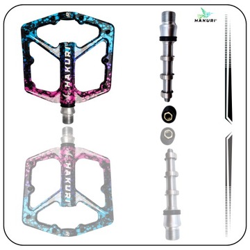 ПЛАТФОРМА АЛЮМИНИЕВЫЕ ВЕЛОСИПЕДНЫЕ ПЕДАЛИ 3 ПОДШИПНИКА МАШИНА/СВЕТ HAKURI