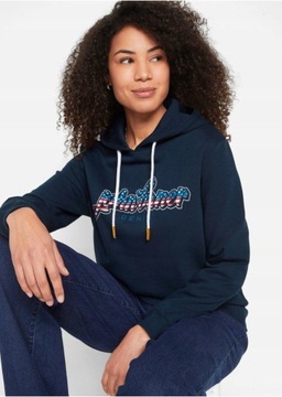 Z KAPTUREM GRANATOWA 40 1S1B05 J.BANER BLUZA