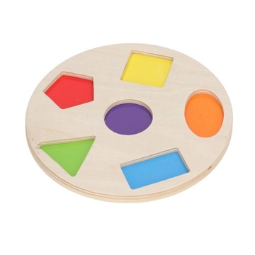 Деревянная развивающая головоломка, красочная для раннего возраста