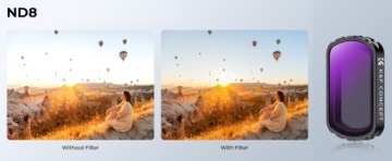 Набор серых фильтров ND 4 в 1 ND4 ND8 ND16 ND32 для DJI Osmo Pocket 3 K&F