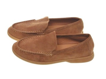 DAMSKIE ZAMSZOWE MOKASYNY 2787 Camel r.40