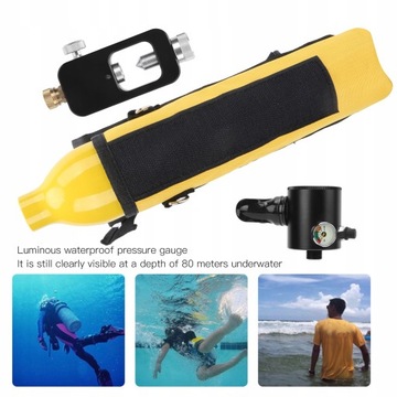 КОМПЛЕКТ ДЛЯ ПОГРУЖЕНИЯ С КИСЛОРОДНЫМ БАЛЛОНОМ DIDEEP 0,5 Л