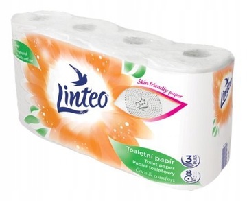 Papier toaletowy bezzapachowy Linteo 8 szt.