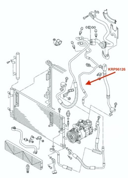 AUDI A4 B8 8K0260710Q PŘÍVOD TRUBKA KLIMATIZACE