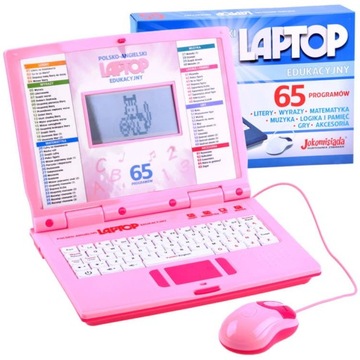 Laptop edukacyjny polsko angielski 65 funkcji interaktywny