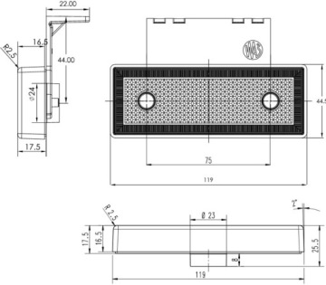 СВЕТОДИОДНЫЙ ЗАДНИЙ ГАБАРИТНЫЙ ФОНАРЬ, КРАСНЫЙ МАРКЕР