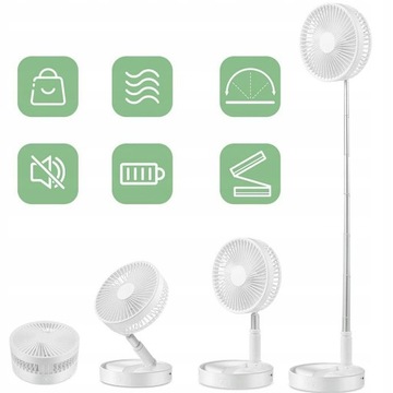 ПОРТАТИВНЫЙ ВЕНТИЛЯТОР, ВЕНТИЛЯТОР, РАСШИРЯЕМЫЙ, АККУМУЛЯТОР USB, ТЕЛЕСКОПИЧЕСКИЙ, 3 МОЩНОСТИ